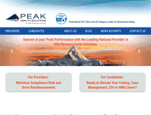 Tablet Screenshot of peakhs.com